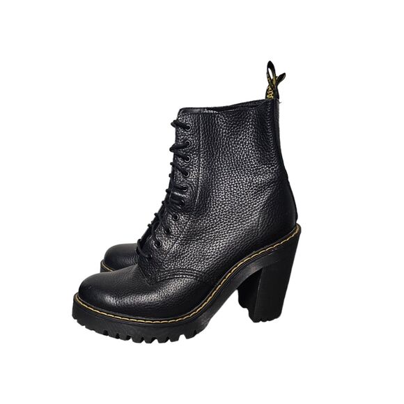 DR, MARTENS Platform Boots Kendra‎ 10-Eye Heel Black Aunt Sally Size 9 - Picture 5 of 11